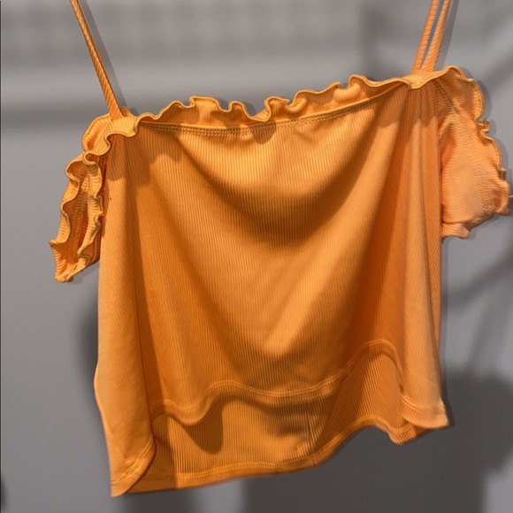 neon orange crop top - Picture 2 of 3